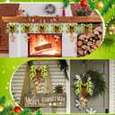 2 Pcs Red Green Christmas Jingle Bell with Velvet Ribbon Bows and Pine Cone Hanging Ornament Christmas Door Knob Hangers Tree Topper Wall Wreath Decoration for Cabinet Door Handle Knob Party Decor (Berry)