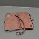 Defencase for iPhone 17 Magnetic Wallet Case Compatible with Magsafe with RFID Blocking Zipper Pocket & Card Holder for Women Men PU Leather Strap Detachable Case for iPhone 17 (6.3 inch), Rose Pink