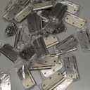 304 Stainless Steel Hinges 5/8 Radius Corners 3.5'' Ball Bearing Brushed Satin Nickel Door Hinges for Interior Exterior Door-3 Pack