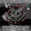 46mm 50mm Fork Cap Wrench for Octagonal Motorcycle Fork Tube Cap Bolts Install and Removal Tool (Red)