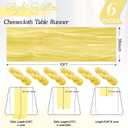 6Pack Light Yellow Cheesecloth Table Runner 35x120Inch Yellow Cheese Cloth Table Runner 10FT Boho Gauze Table Runners Rustic Sheer Table Runners for Wedding Bridal Baby Shower Party Decor