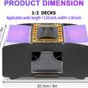 FEIERYA Automatic Card Shuffler 2/1/4/6 Deck,Battery-Operated Electric UNO Poker Shuffler,Playing Card Shuffler for Home Card Game,Travel