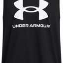 Under Armour Mens Sportstyle Logo Tank Top (X-Large, (001) Black / / White)