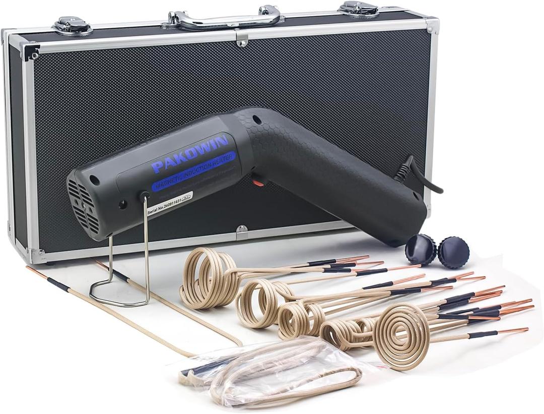 Induction Heater Bolt Removal - 1200W 110V Induction Bolt Heater Tool for Rusty Screw Removing with 12Coils, Nut Buster Tool (Black)