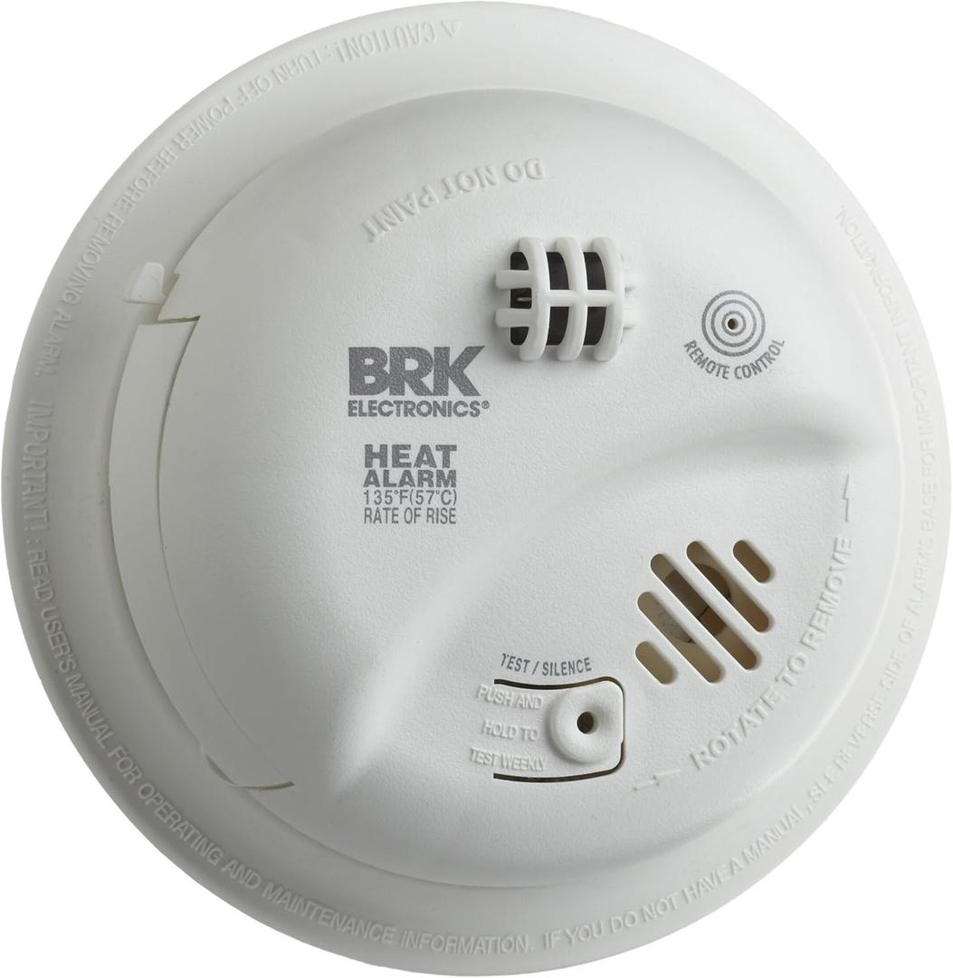 First Alert Hardwired Heat Alarm with Battery Backup, BRK Brands HD6135FB 