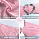 Pink Chair Sashes Bows 30 Pack Spandex Pink Sashes for Chairs Universal Elastic Chair Sashes Bands with Heart Buckle Slider for Banquet Wedding Party Decorations