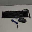 RGB Gaming Keyboard and Breathing Mouse Combo, Adjustable Breathing Backlit Mechanical Feeling Keyboard with 4 Colors 4800DPI Backlight Mouse for PC Laptop Computer Game and Work