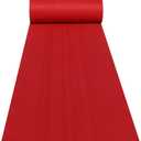 Aisle Runner for Wedding Ceremony, 2X30 ft, Rolled 130 GSM Felt Non-Woven Fabric, Hollywood Red Carpet for EventMovie Theme Party Decorations, Red Runway Rug for Prom