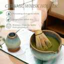 Matcha Whisk Set for Tea Lovers BittPicc 8Pcs Ceramic Matcha Tea Set with Bamboo Whisk, Bowl, Scoop & Holder - Gift for Starter Friend Family Traditional Japanese Tea Ceremony and Breakfast