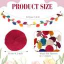 XunYee 5.6 ft Wool Felt Flower Garland Hand Felted Flower Strings for Wedding Party Floral Decor Mantle Decorations(Colorful,1 Pack)
