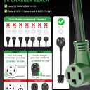 30-Amp 4-Prong Dryer EV Extension Cord, 50 Feet, NEMA 14-30P to 14-30R, 125V/250V Heavy Duty STW 10AWG/4, Use for Tesla Model 3/Y/X/S, Level 2 EV Charging & Dryer Power Extension, ETL Listed