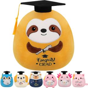 Graduation Plush Sloth Stuffed Animal - 2026 Graduation Sloth Plush with Cap Congrats Grad Plush Toy for Preschool Kindergarten School College Graduation Gift for Kids Student Teen Boys Girls 9 Inch