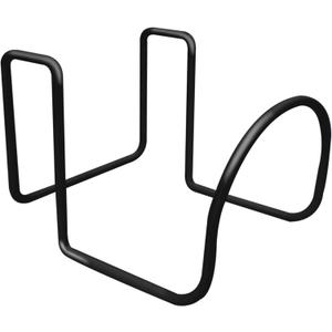 Jantens Heavy Duty Hose Holder - Wall Mount for 3/4 to 1-1/4 Inch Railing, Powder Coated Steel Hook for Expandable & Flexible Hoses - Black