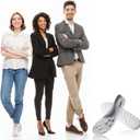 2 x Cloud Insoles - 4D Orthopedic Insoles for Women & Men - Plantar Fasciitis, Sports Shoes, Anti Fatigue, Shock Absorption, Foot Pain Relief (Black, 4-8.5)