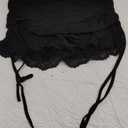 WDIRARA Women's Side Drawstring Ruched Lace Shorts Low Rise Stretchy Mini Shorts, M