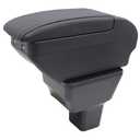 YJYWZH Double-Layer Armrest Box for Nissan Versa Almera 2020-2024 Car Center Storage Box Organizer Interior Hand Centre Consoles with 4 USB Port Cup Holder Black Accessories