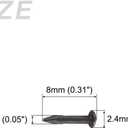 2 x METALLIXITY Small Nails (1.2x8mm) 100pcs, Brass Tiny Hardware Nails - for Household Woodworking, Black