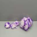 Car Steering Wheel Cover Gear Shift Handbrake Fluffy Cover for Women/Ladies Pure Wool Universal Fit 15 Inch 1 Set 3 Pcs (Purple)