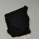 Womens One Shoulder Shirts Going Out Crop Tops Basic Sexy Slim Fit Y2K Tank Top Summer Fashion 2025 (Small, Black)