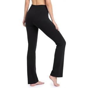 Nirlon Straight Leg Yoga Pants - Straight Leg Yoga Pants for Women Breathable Leggings for Women for Yoga Regular & Plus Size Pants for Women Yoga Work Pants for Women (S 28" Inseam, Black)