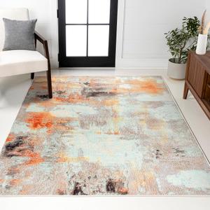JONATHAN Y Modern Abstract Vintage Cream/Orange Indoor Area Rug, 3x5, Contemporary POP, Transitional, Easy-Cleaning for Living Room, Bedroom, Kitchen, Pet Friendly, Non-Shedding (CTP104B-3)