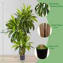 Warmplants Artificial Dracaena Tree, 6ft Tall Fake Dracaena Plant with Basket, Indoor Outdoor Faux Topiary Yucca Trees for Office Home Living Room Porch Patio Décor