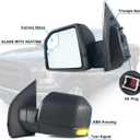 Left Driver Side Door Mirror with Blind Spot Glass Assembly Fits 2015-2020 Ford F150 With Turn Signal Light Power Heated (6Pins) Replaces: FL3Z17683CB