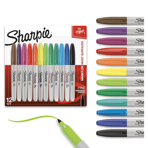 Pack of 2 Sharpie 30075 Sharpie Permanent Markers Fine Point 1
