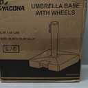 Patio Umbrella Base with Wheels and Handle, 120lbs Heavy Duty Umbrella Stand, Rust-Resistant and Windproof Design, Easy to Move, Stable Umbrella Stand Outdoor Base for Patio, Terrace, and Poolside