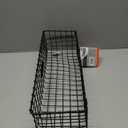 Spectrum Wall Mounted Wire Basket with Label Matte Black, Vintage Wire Basket Wall Mount Organizer for Kitchen Bathroom Laundry Pantry, Durable Steel Wall Mount Storage Basket