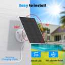 Solar Panel for Ring Camera, Solar Charger Compatible with Ring Spotlight Cam Plus/Pro & Stick Up Cam Battery, Solar Panels with 360 Adjustable Bracket, IP65 Waterproof (1 Pack)