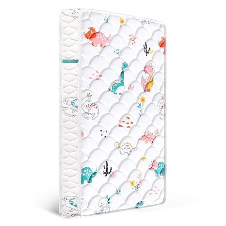 Premium 5" Crib Mattress and Toddler Mattress, Dual-Sided and Firm, Hypoallergenic Crib Mattress, Fits Standard Crib and Toddler Bed,  Dinosaur party