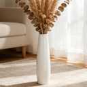 Ceramic Floor Vase, GDSZJLJ 17.7" Tall White Large Decorative Vases for Modern Home Decor, Living Room, Minimalist Style Big Flower Vase for Pampas Grass, Flowers, Twigs, Office, Bedroom Dcor
