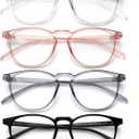 Blue Light Blocking Glasses for Women/Men - 4-Pack Computer Reading/Gaming/TV/Phone Glasses, Anti-Glare