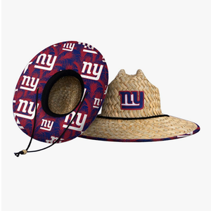 FOCO Men's NFL Team Logo Floral Lifeguard Beach Straw Sun Hat