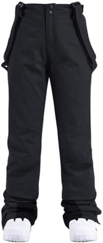 ALSOGO Women's Insulated Snow Pants Winter Warm Ski Pant Outdoor Waterproof Snowboard Bibs with Detachable Suspender L
