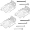 Mounting Brackets for Window Shades Compatible with Hunter Douglas, Turnex, Comfortex & ALTA, Blinds Shade Brackets Parts for Window Shades, fits Silhouette, Nantucket, Pirouette, 3 Brackets, White