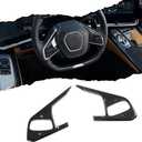 Car Steering Wheel Button Frame for C8 Corvette Z51 Z06 Stingra Coupe HTC 2020 2021 2022 2023,Carbon Fiber Button Control Switch Cover (3 Button Type A-2024+)