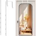 Over-The-Door Mirror Hanger, Adjustable Doors Mirror Hanger Set Protective Linin Over The Doors Mirror Hooks Mirror Brackets, 2PCS