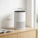 AROEVE Air Purifiers for Bedroom Home, Air Purifier For Smoke Pollen Dander Hair Smell Air Cleaner with Sleep Mode Speed Control For Bedroom Office, MK01- White