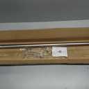 Matte Black Curtain Rods for Windows, 1-Inch Adjustable Drapery Rods with Aluminum End Cap and Brackets (Brushed Nickel, 48-86")