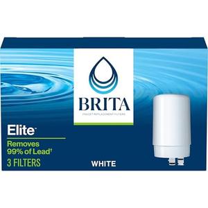 Brita Faucet Mount System Replacement Filter, Reduces 99% of Lead, Made Without BPA, White, 3 Count