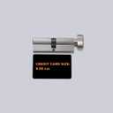 Solid Brass Door Lock Cylinder with 3 Brass Keys 90mm Storm Door Lock Replacement Brushed Nickel Cylinder