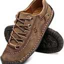 alcubieree Mens Leather Casual Shoes Comfortable Fashion Sneakers Loafers Lightweight Dress Walking Driving Shoes for Men 44