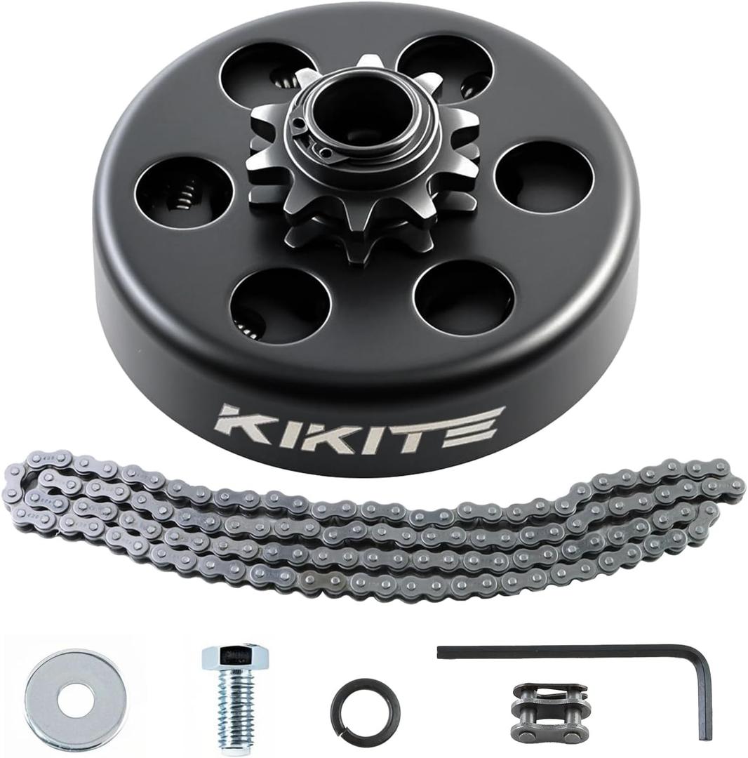 KIKITE Go Kart Clutch 3/4" Bore 10 Tooth For 40/41/420 Chain, Mini Bike Chain Centrifugal Clutch 10T Fit Predator 212 6.5HP