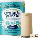 Four Sigmatic Organic Vegan Protein Powder | 18g Plant-Based Protein per Serving | Gluten Free, Dairy Free, Soy Free, Non-GMO with No Filler Ingredients | 21.16oz, 15 Servings | Vanilla (1.32 Pound (Pack of 1))