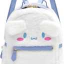 Blue Cute Backpack, Kawaii Stuff Plush Backpack, Adorable Bag Handbag for Girls Kids Fans Birthday Present School Supplies