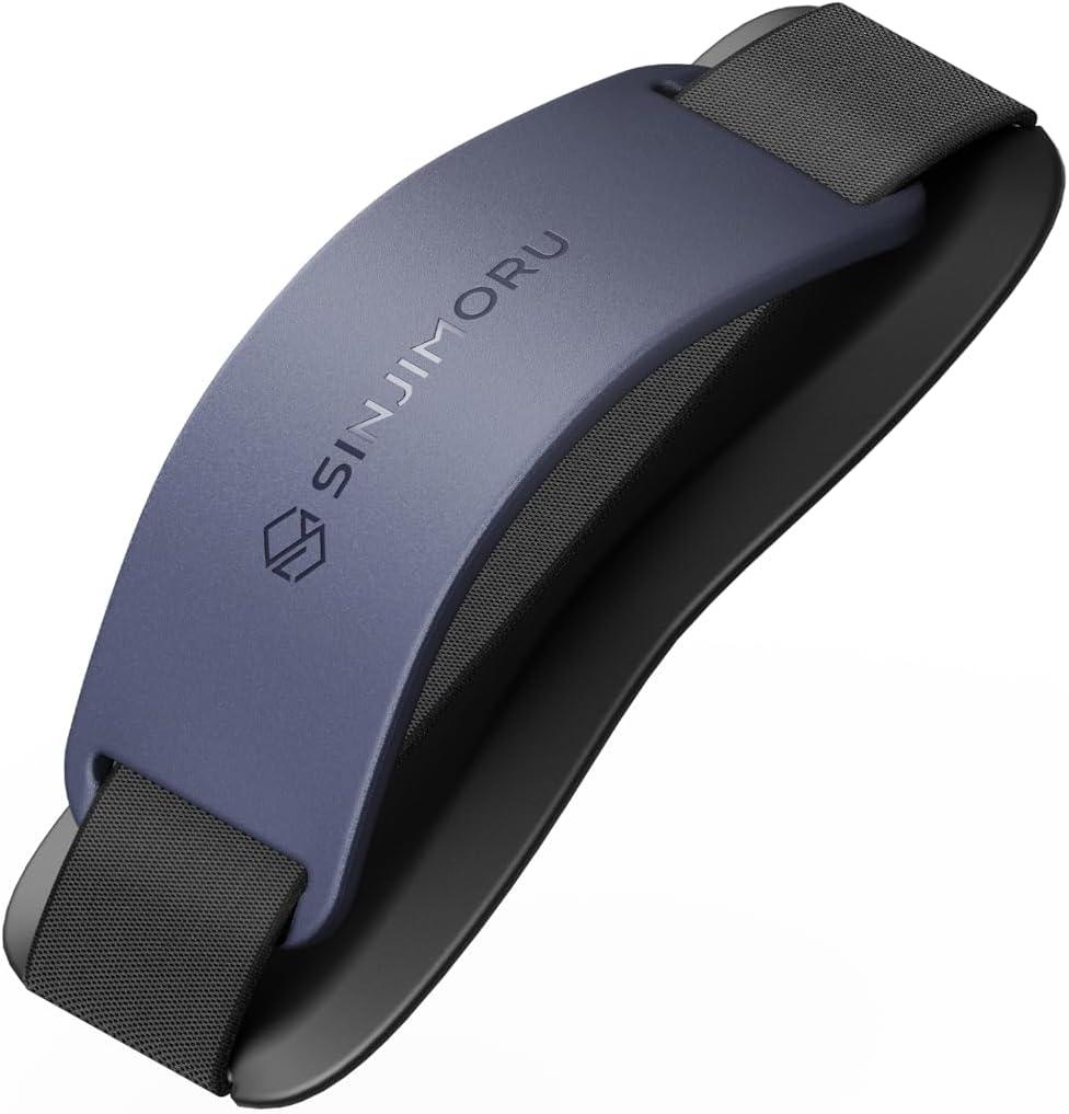 Sinjimoru Phone Grip with Silicone Band  Comfortable One-Hand Holder & Kickstand for Smartphones, Tablets, and eReaders for iPhone, Android, and Kindle Sinji Grip Silicone Midnight Blue