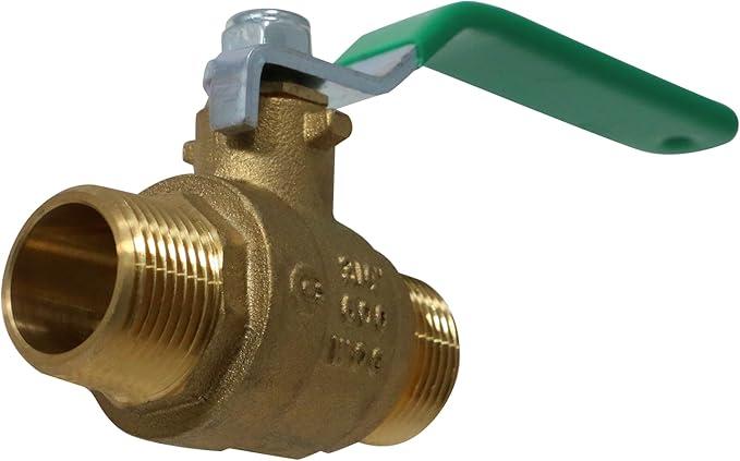 3/4'' Male Ball Valve, Full Port 600 WOG, Water, Oil and Gas - Brass