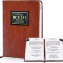 2026 One Minute WITH GOD for Men - 365 Days Bible Daily Devotional Journal- Mens Bibles Study Prayer Book - Brown Leather Bible Planner Guide - Gift for Dad Christian Beginners